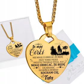    GOLD-Set Kettenanhänger HERZ-Anhänger FÜR EINE TOCHTER VON DADDY GRAVUR