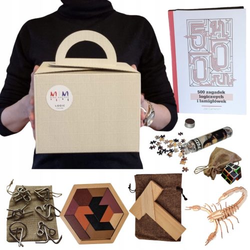  LOGIC BOX - Geschenk, Logikspiel, Brettpuzzle, Spielzeug für Erwachsene