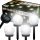  INTMIX eingebettete Solarlampe, weiß, 34 cm, 4 Stk.