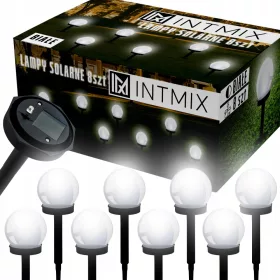  INTMIX eingebettete Solarlampe, weiß, 34 cm, 8 Stk.