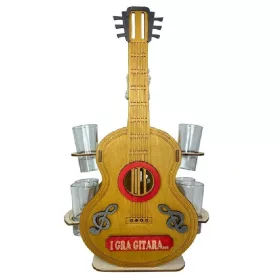  Alkoholkaraffe 0,5 l Gitarre mit 6 Gläsern
