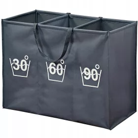    Kesper freistehender Wäschekorb 150l, Grau- und Silbertöne
