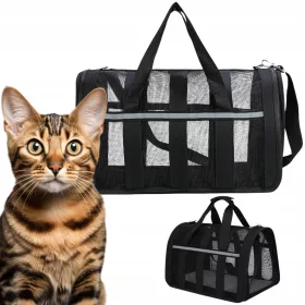    PETSTORY Transporttasche für Katzen und kleine Hunde M 42*25*22cm