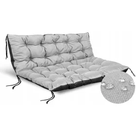    2 Gartenkissen 120x80x40 cm für Bank Palettenschaukel Wasserdicht Grau
