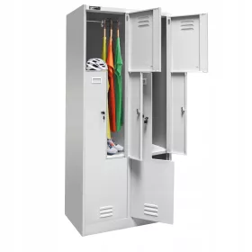   Mega-M Arbeitsschutz-Kleiderschrank, viertürig, 180 cm x 80 cm