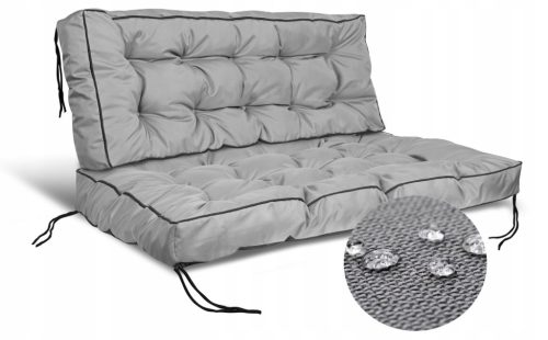  2 Gartenkissen High Side 120x80x40 cm für Bankpaletten wasserfest