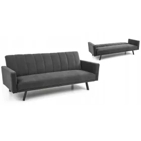  Halmar Armando Sofa 192 x 82 cm, Samt in Grautönen