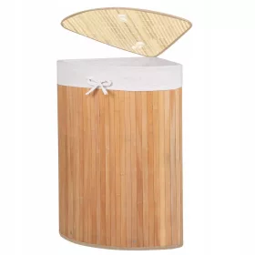  Springos 80l freistehender Wäschekorb, weiß