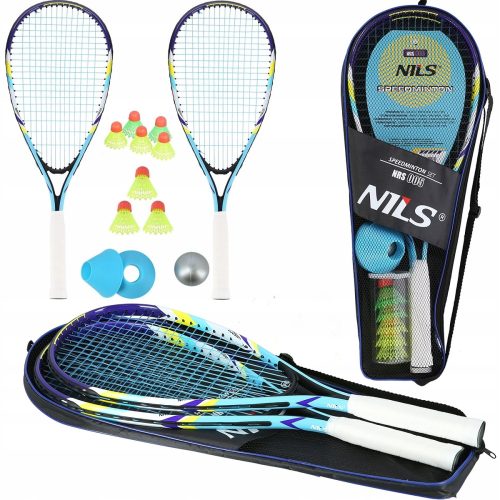 Ball, Hülle, Schlägerset mit Federball Nils NRS005