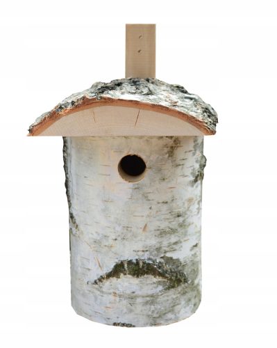  NISTKASTEN AUS BIRKE FÜR VÖGEL, NATÜRLICHES Loch, GROSS XXL