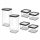 6er Set Rotho Loft Frischhaltedosen 2x1,5L und 4x0,5L mit schwarzer Umrandung