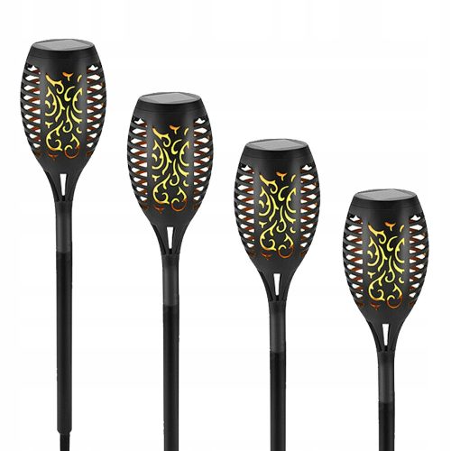  Solarlampe, schwarz, 52 cm, 4 Stk.