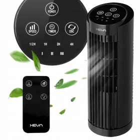  HEVA PIX Säulenventilator schwarz