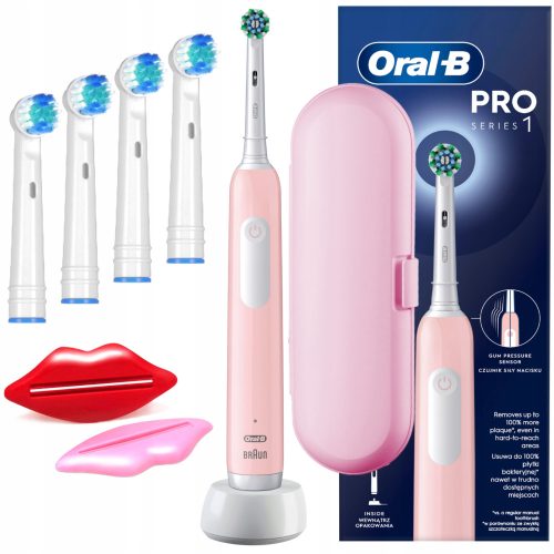  Oral-B Pro 1 Pink Cross Action rotierende elektrische Zahnbürste + 3 weitere Produkte