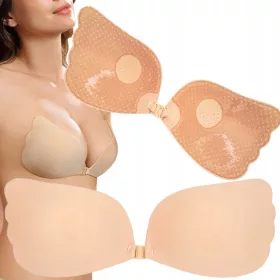  Selbsttragender Push-Up-BH, geklebter, rückenfreier BH