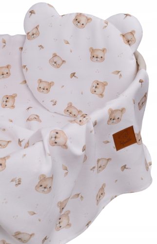  INFANTILO-SET AUS BAMBUSWICKEL UND BÄRENKISSEN