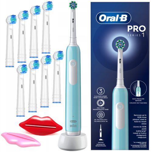  Oral-B Pro Series 1 rotierende elektrische Zahnbürste mit blauen Spitzen