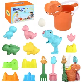   SANDSPIELSET, SANDKASTEN, EIMER, DINOSAURIER, FORMEN, SPANKLES