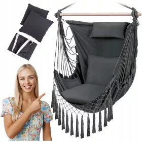    BRASILIANISCHER HÄNGESESSEL XXL SCHAUKEL HÄNGESESSEL GARTEN SCHAUKEL 150KG