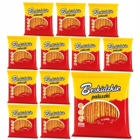   Beskidzkie Knusperstäbchen mit Salz von Aksam - 12 x 240g Packung