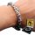 Silbernes Herren-Armband, dick, 18 cm, königliches byzantinisches Geflecht