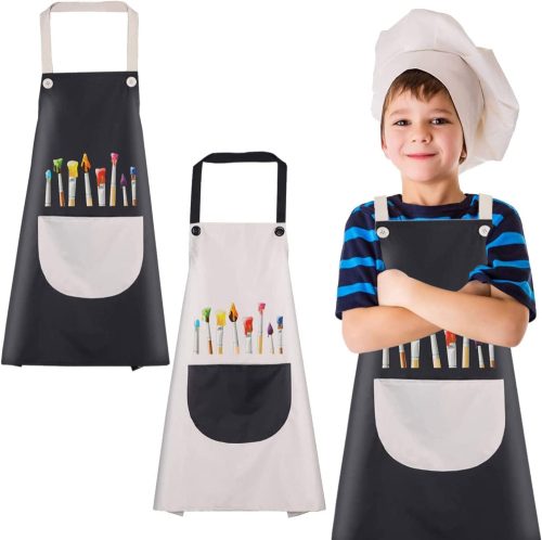  2 STÜCK. Malschürze für Kinder mit Tasche