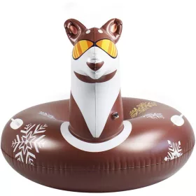    Husky-förmiger Schneeschlitten, aufblasbarer Schlitten mit widerstandsfähigem Griff