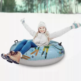    Aufblasbarer Schneeschlitten für Kinder und Erwachsene, mit Griffen, Schlauch