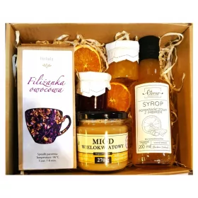  KORB-GESCHENKSET GESCHENKTEE HONIG MARMELADE SIRUP