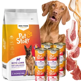    PETSTORY Set Trockenfutter 9 kg + Nassfutter GESCHMACKSMIX 8x400g