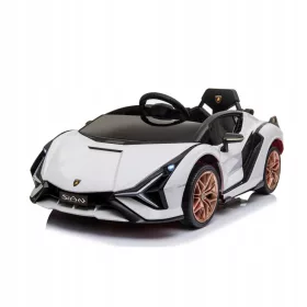    Batteriebetriebener Lamborghini SIAN für Kinder Weiß + Fernbedienung + EVA + Gratisstart