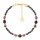  Vergoldetes Armband mit schwarzen Turmalinen und rosa Rubinen