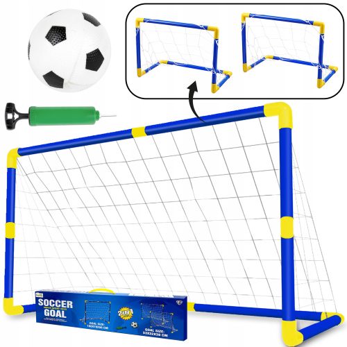 GROSSES TRAININGSTOR ZWEI KLEINE TRAGBARE FUSSBALLTORE FÜR KINDER