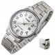  CASIO BARON HERRENUHR + BOX + GRAVUR, Datumsanzeige, silberne Armbandnummern