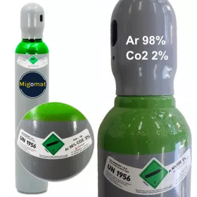 Zylindermischung 98 % Ar 2 % Co2 8 l Mig voll