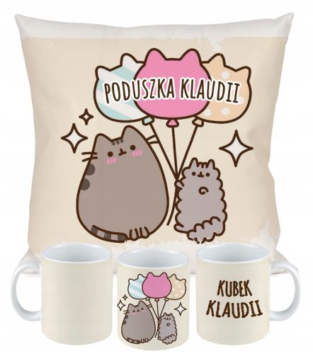 PUSHEN KATZENKISSENBECHER-SET + NAMENSGESCHENK Hello Kitty