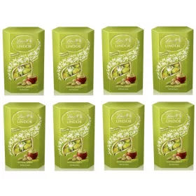 LINDT Lindor Pistazienpralinen Cornet, 8x 200g Packung