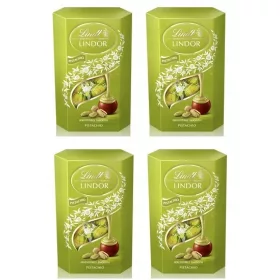   LINDT Lindor Pistazien Pralinen Cornet 4x200g - Verführerischer Schokoladengenuss