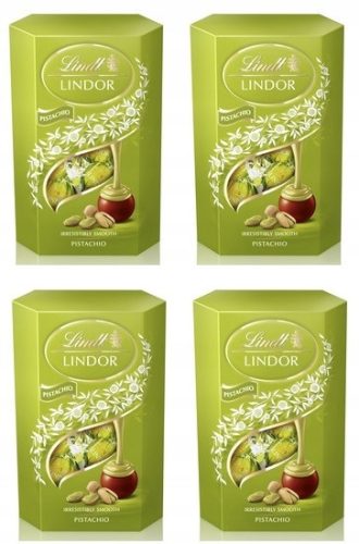 LINDT Lindor Pistazien Pralinen Cornet 4x200g - Verführerischer Schokoladengenuss