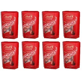   8x 200g LINDT Lindor Pralinen Milk Karton - Zartschmelzendes Erlebnis