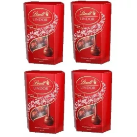   LINDT Lindor Pralinen Milch 4x 200g – Cremiger Genuss für Schokoladenliebhaber