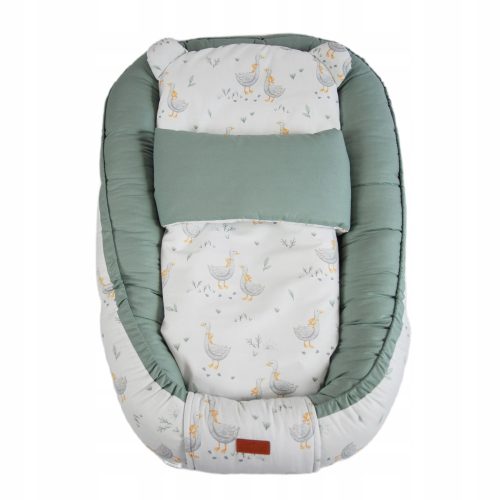  Set Baby COCOON NEST, Laufstall, Wickelbezug, GEESES SAGE