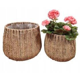  26 cm großer Korbbezug in Braun- und Beigetönen