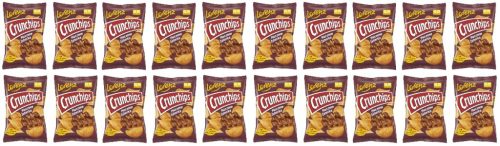20x 140g CRUNCHIPS Glutenfreie Gebackene Chips - Rippchen Geschmack, KARTON