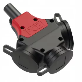 PCE 24311-SW geerdeter Splitter, schwarz