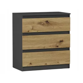  Mobene Moderne Kommode 70 x 40 x 76 cm Anthrazit matt