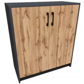    Matkam Julia Kommode 74 x 35 x 85cm Wotan Eiche, matt Graphit