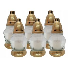  GLASKERZEN MIT PARAFFINEINSATZ 16cm, 6 Stk.