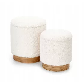  Gepolsterter Pouf von Halmar in Beigetönen
