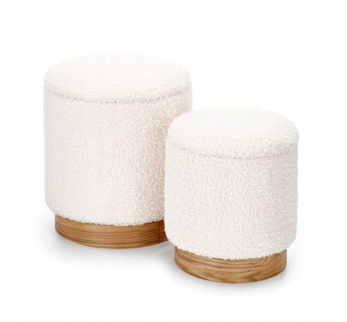  Gepolsterter Pouf von Halmar in Beigetönen